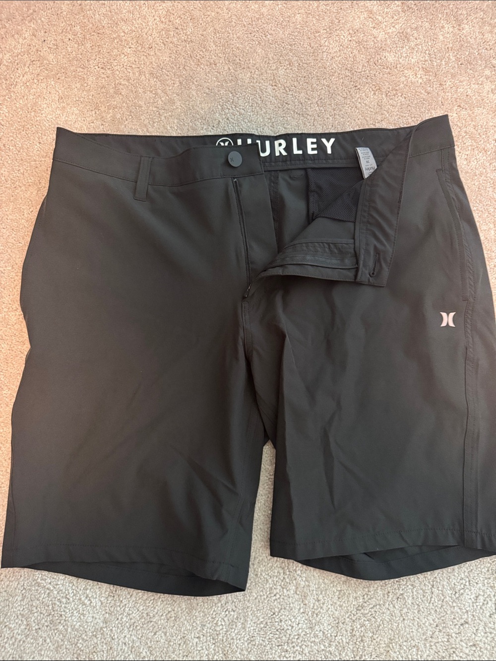 Hurley Black Men's Hybrid Board Shorts